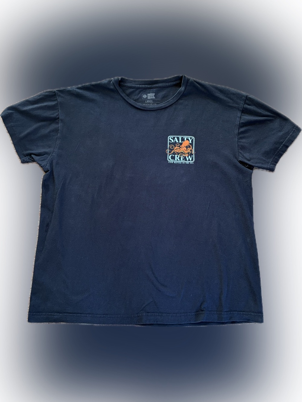 Salty Crew Graphic Short Sleeve T-shirt Navy Blue Men’s Large Surf Beach Cotton